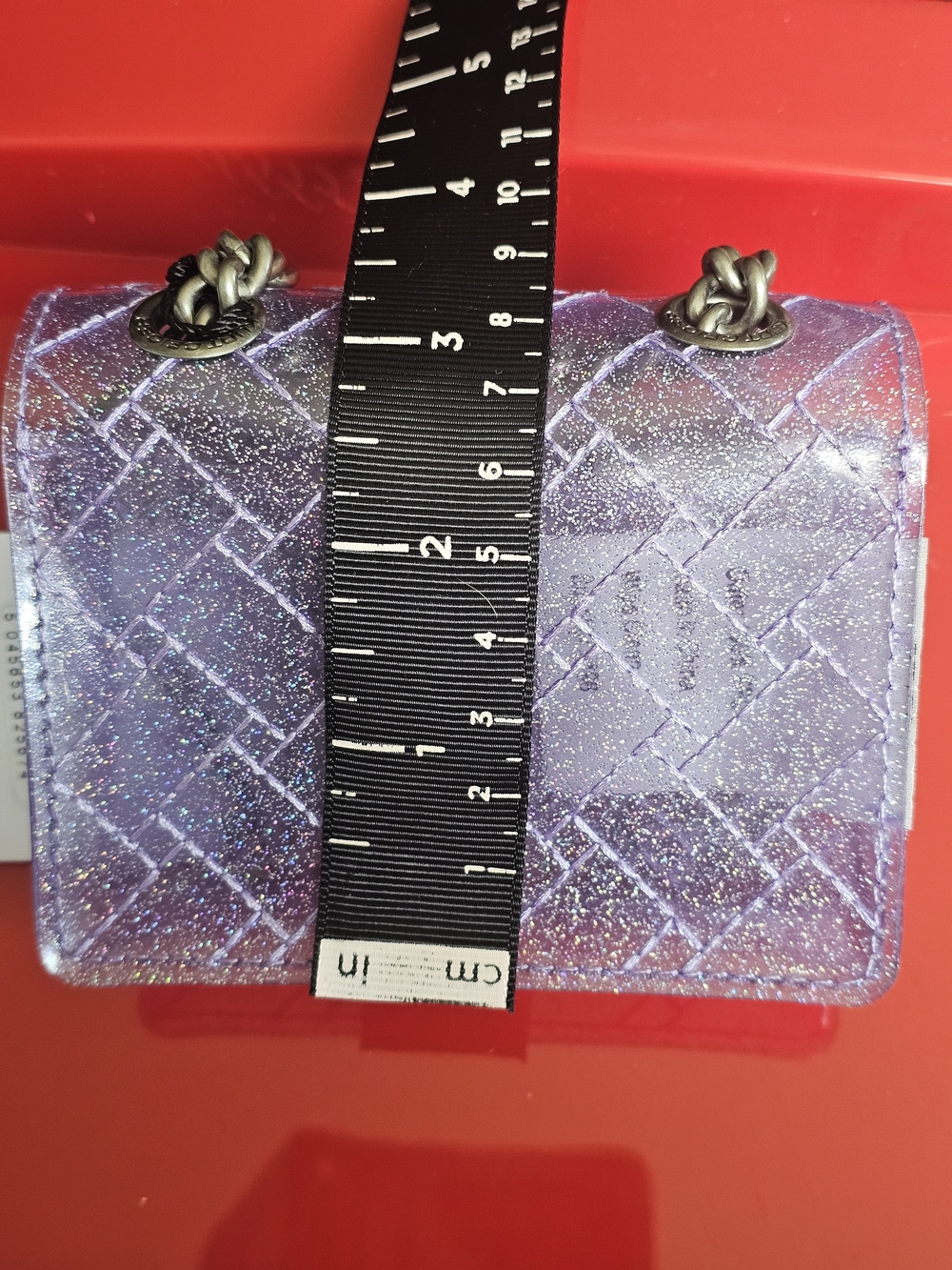 ❗️KURT GEIGER LONDON Lilac Glitter MICRO  Crossbody Bag - Picture 6 of 15